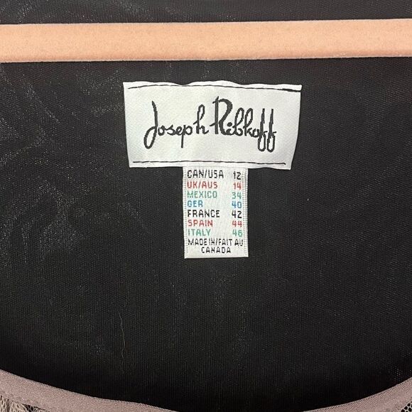 JOSEPH RIBKOFF | Floral Texture Mesh Taupe Mini Dress (12) - Picture 5 of 6